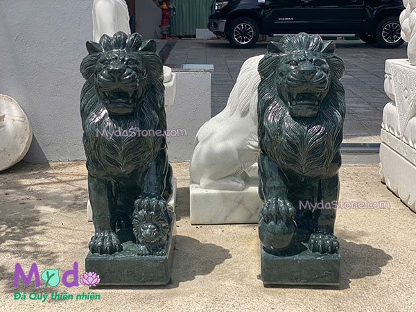 Tượng Sư Tử để Lăng Mộ đá Xanh Ấn Độ