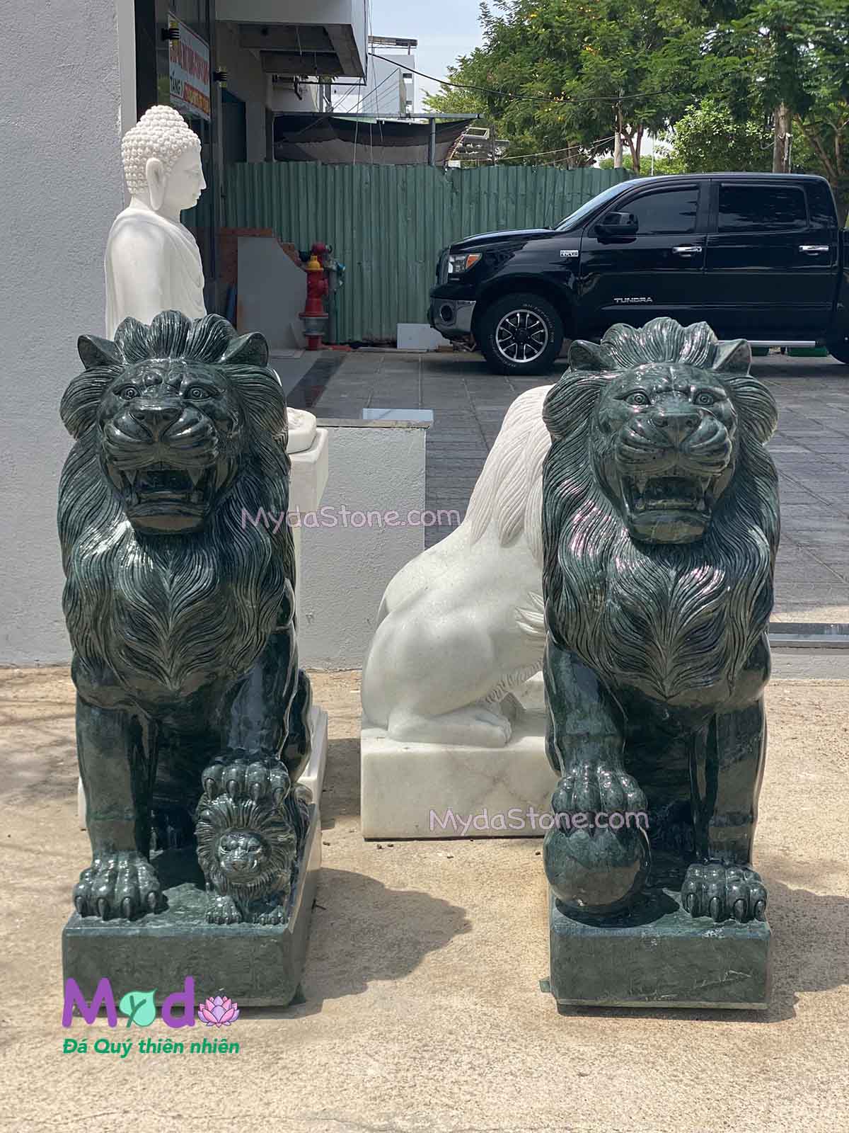 Tượng Sư Tử để Lăng Mộ đá Xanh Ấn Độ