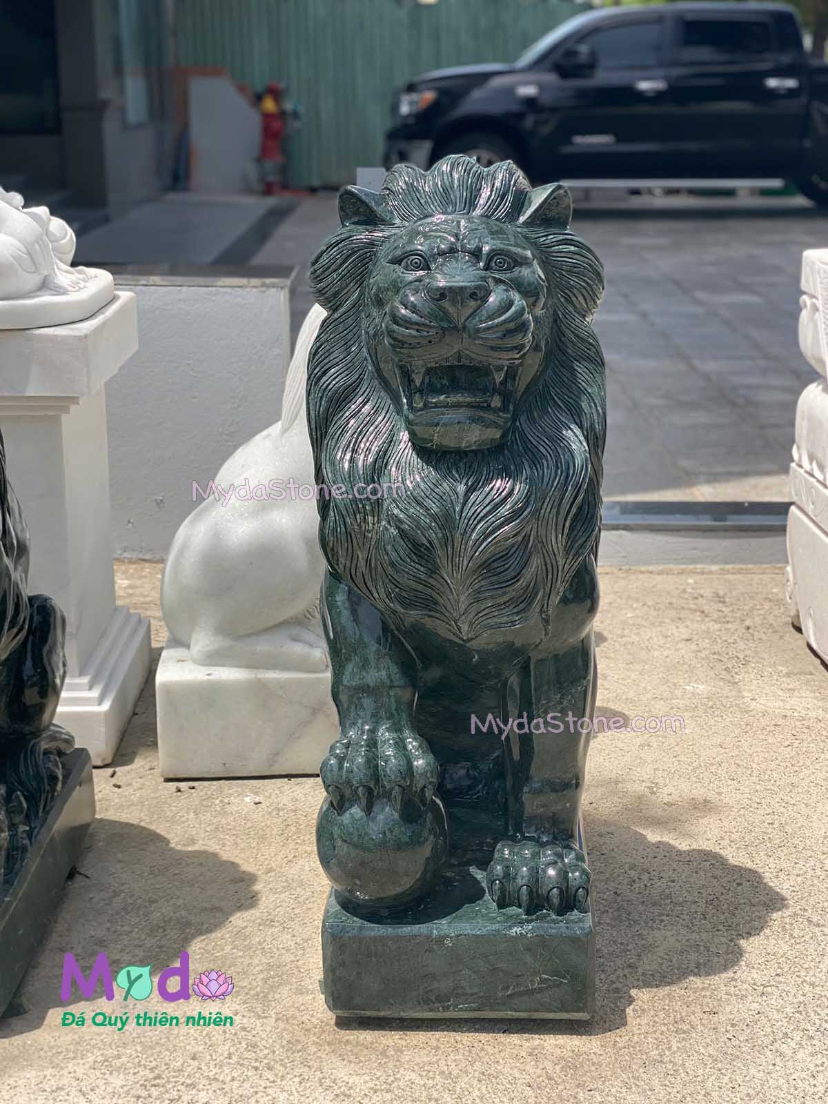 Tượng Sư Tử để Lăng Mộ đá Xanh Ấn Độ
