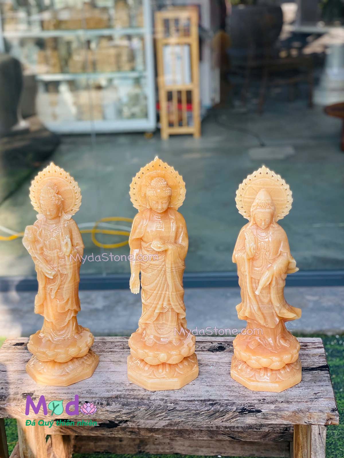 Bộ tượng Tây Phương Tam Thánh đá Ngọc Hoàng Long
