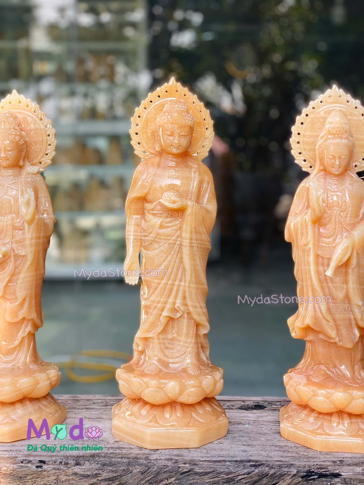 Bộ tượng Tây Phương Tam Thánh đá Ngọc Hoàng Long