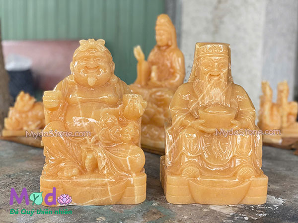 Tượng Thần Tài Ông Địa đá Ngọc Hoàng Long