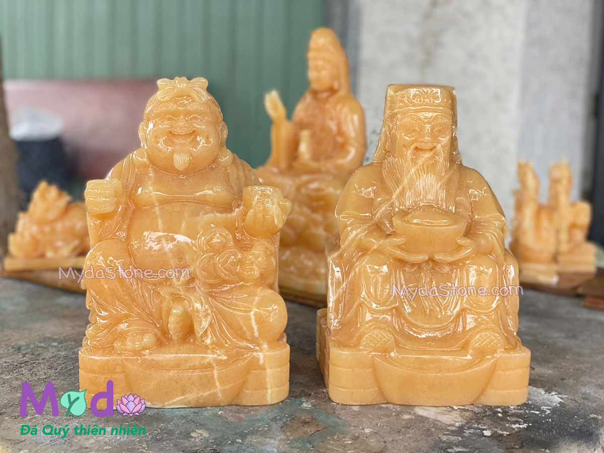 Tượng Thần Tài Ông Địa đá Ngọc Hoàng Long