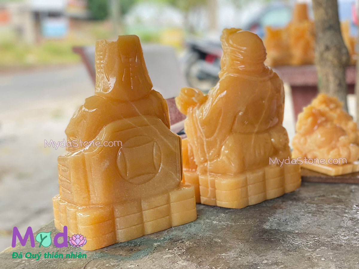 Tượng Thần Tài Ông Địa đá Ngọc Hoàng Long