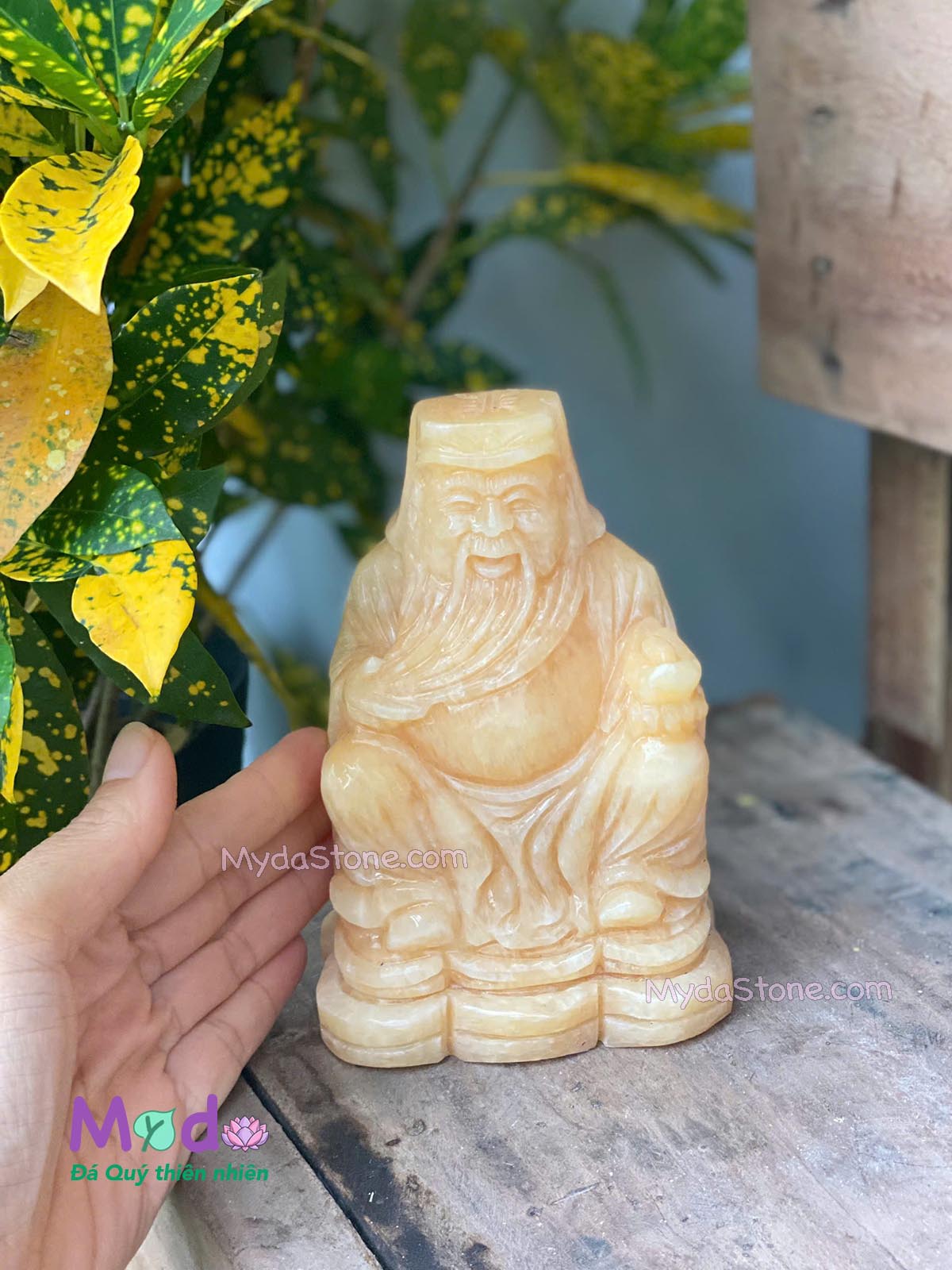 Tượng Thần Tài Ông Địa đá Ngọc Hoàng Long