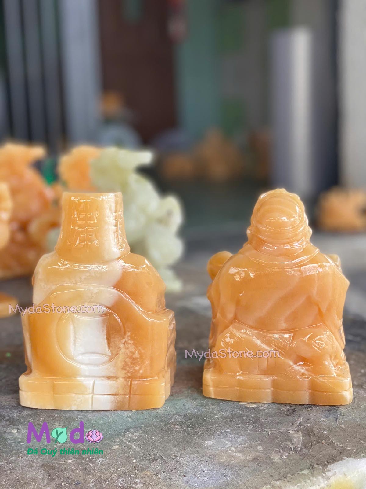 Tượng Thần Tài Ông Địa đá Ngọc Hoàng Long