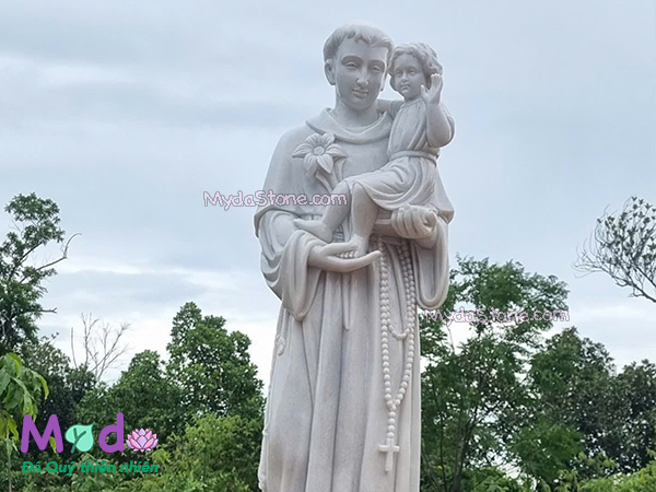 Tượng Thánh An Tôn đá Cẩm Thạch Trắng