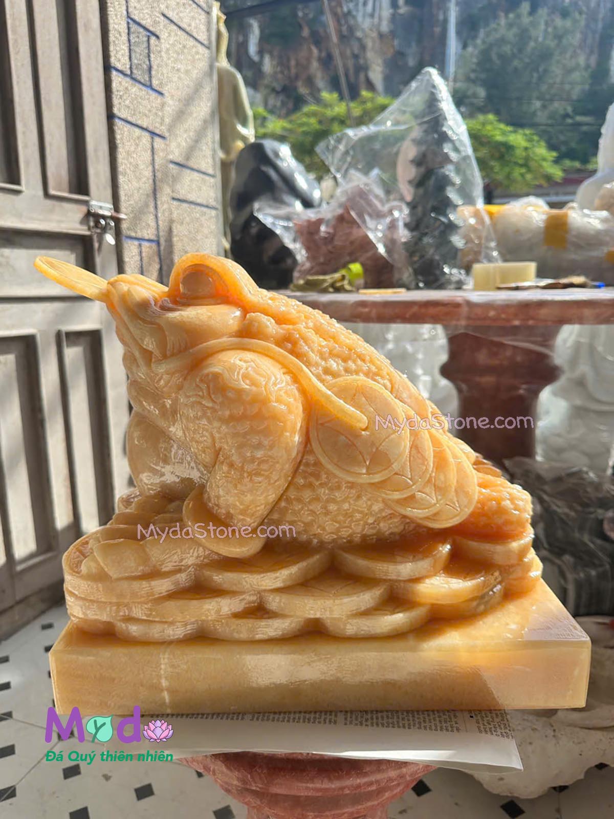 Tượng Cóc Thiềm Thừ đá Ngọc Hoàng Long