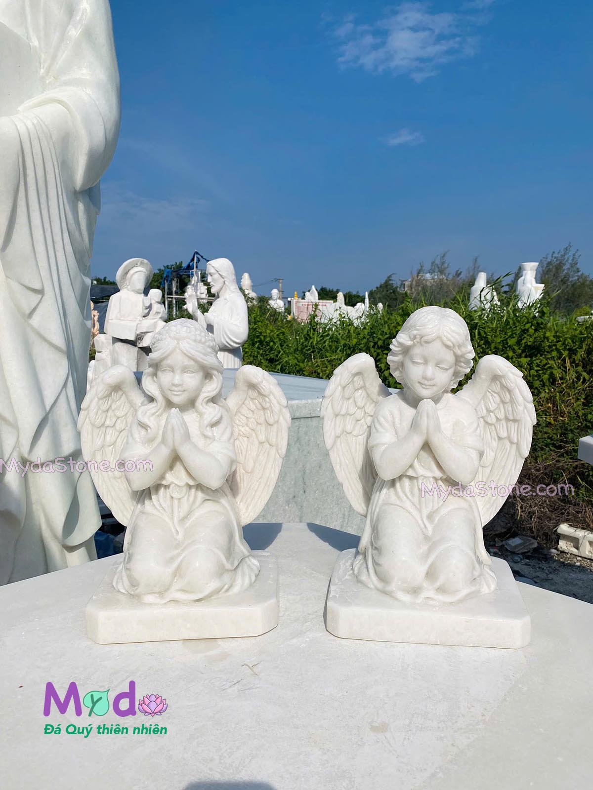Tượng Thiên Thần đá Cẩm Thạch Trắng
