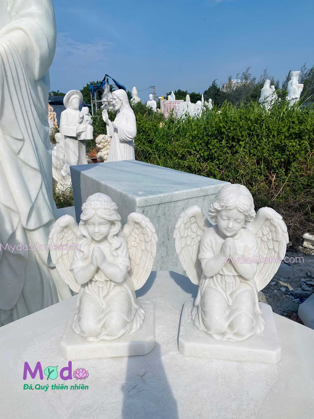 Tượng Thiên Thần đá Cẩm Thạch Trắng