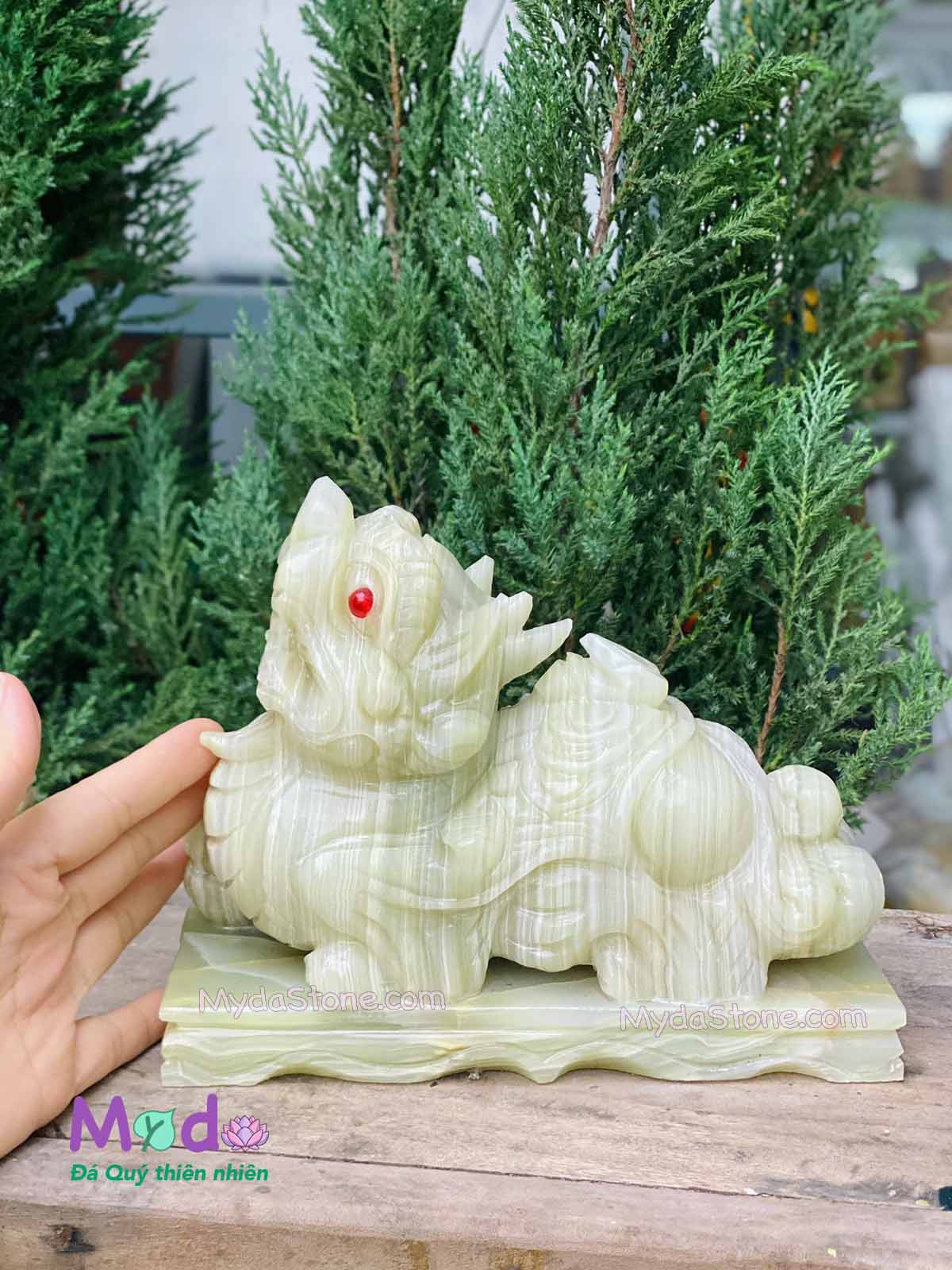 Tỳ Hưu đá Ngọc Xanh Pakistan