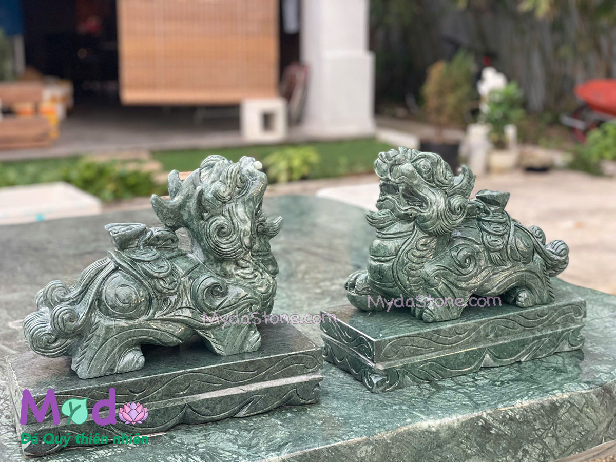 Tượng Tỳ Hưu đá Xanh Ấn Độ