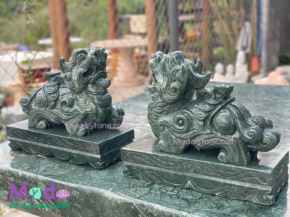 Tượng Tỳ Hưu đá Xanh Ấn Độ