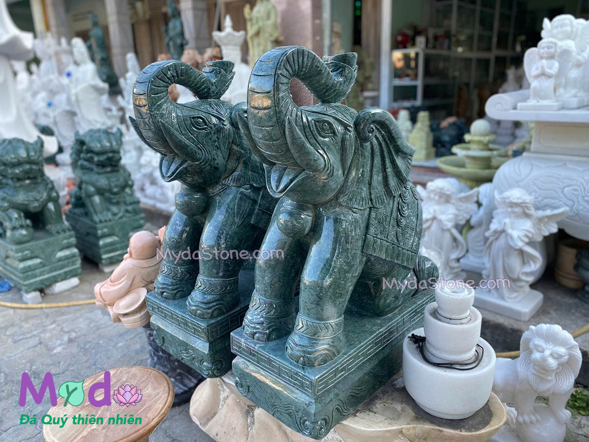 Tượng Voi để Lăng Mộ đá Xanh Ấn Độ