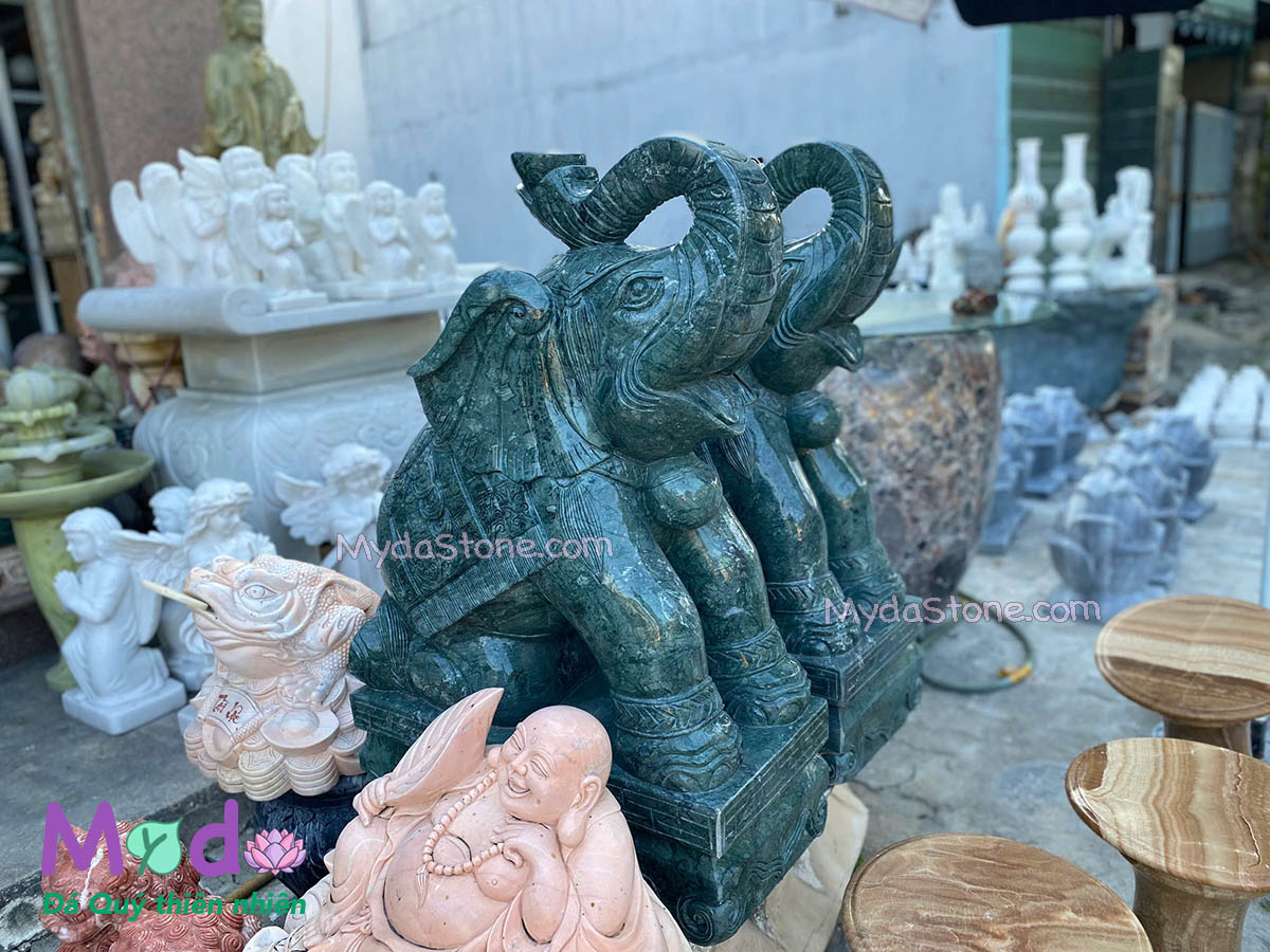 Tượng Voi để Lăng Mộ đá Xanh Ấn Độ