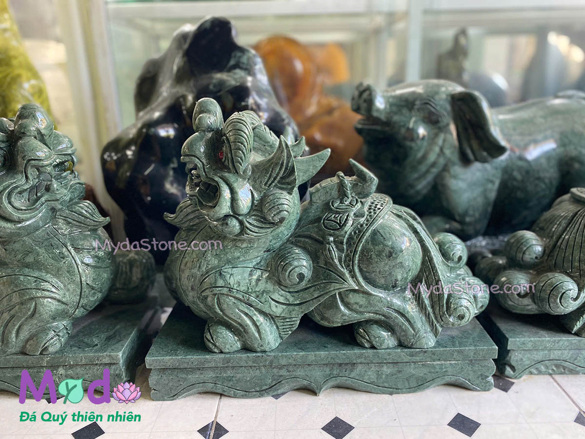 Tỳ Hưu Đá Xanh Ấn Độ