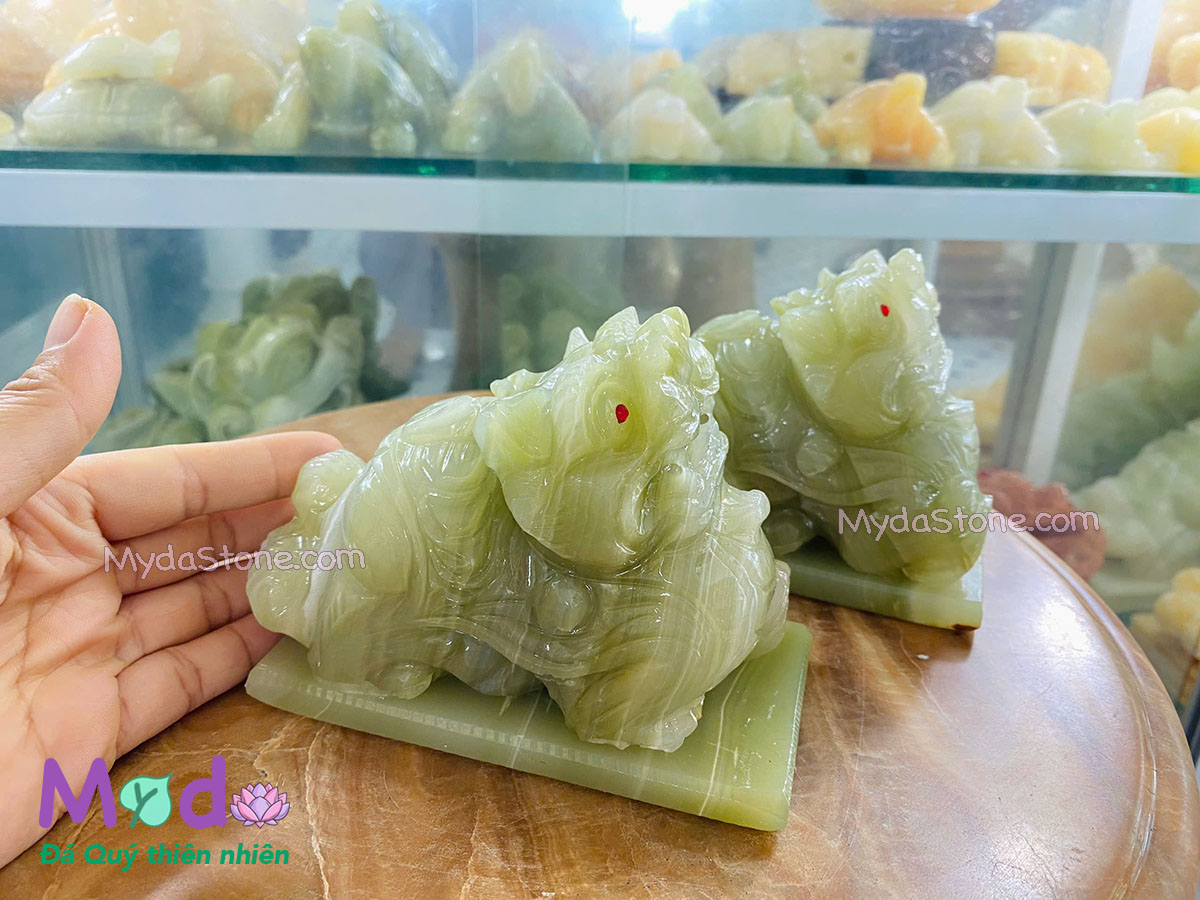 Tỳ Hưu đá Ngọc Xanh Pakistan