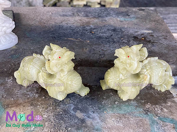 Tỳ Hưu đá Ngọc Xanh Pakistan