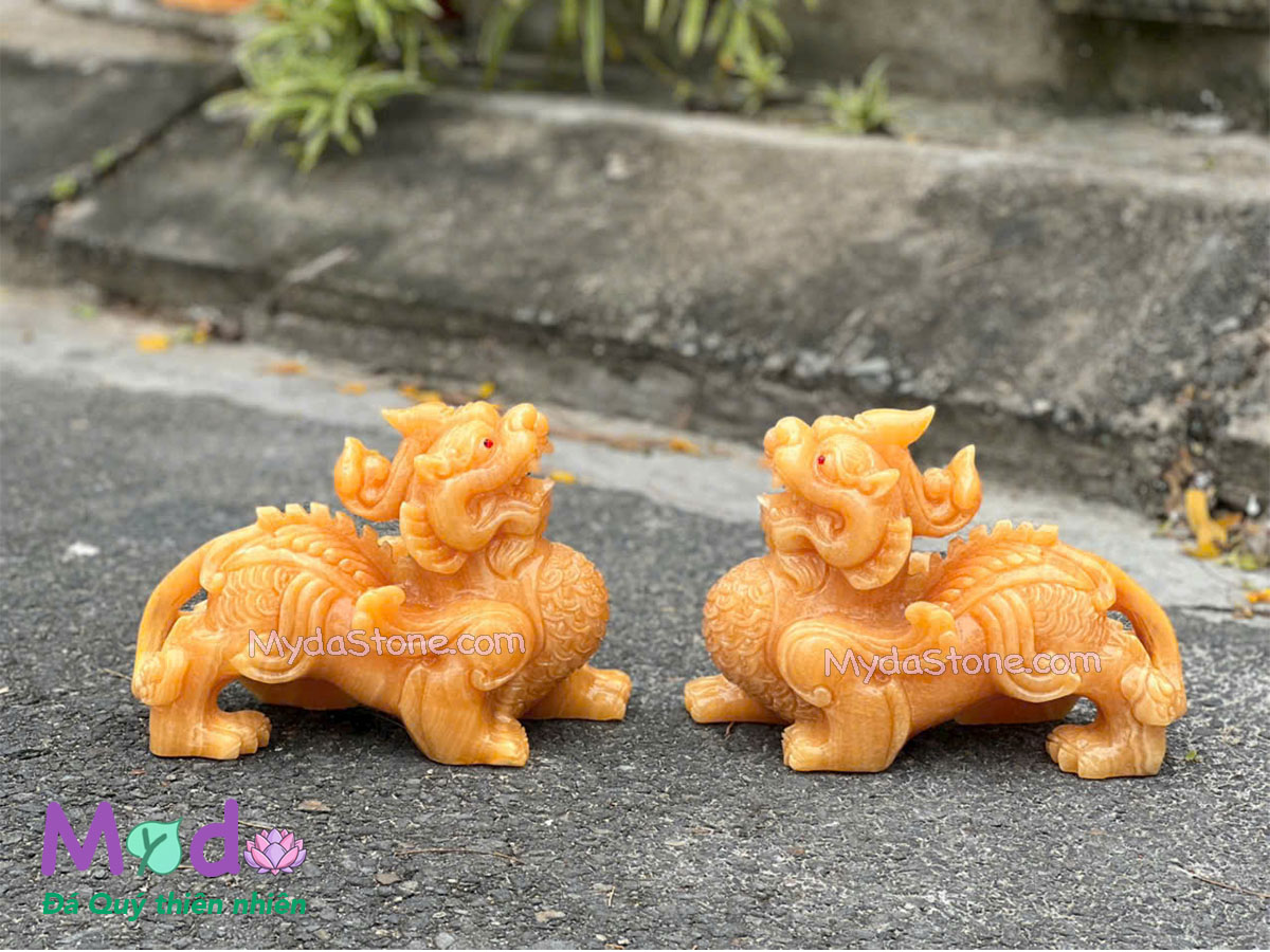 Tượng Tỳ Hưu Thiên Lộc đá Ngọc Hoàng Long