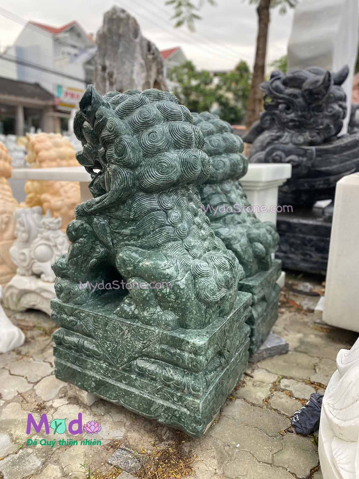 Tượng Kỳ Lân đá Xanh Ấn Độ